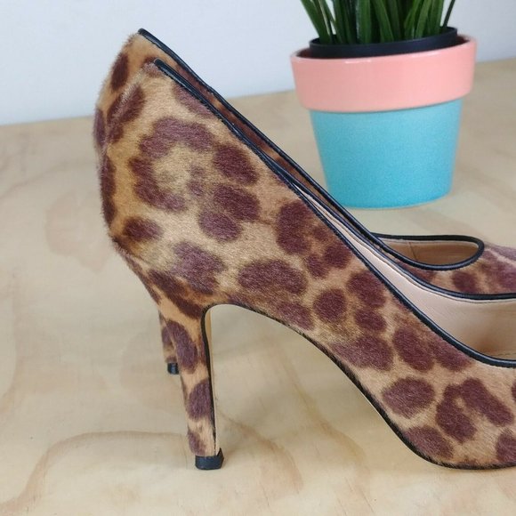 Nine West Leopard Print Heel Pointy Toe Size 6 - Picture 2 of 10
